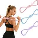 Resistance Bands with HandlesFigure 8 Exercise Bands for Women&Men,15LB25LB,35LB Silicone Pull Rope for Working Out,Arm,Yoga Gym Fitness,Shoulder Training Elastic Rope