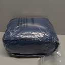 Andency Navy Blue Queen Comforter Set (90x90Inch), 3 Pieces Lightweight Fluffy Ruffle Bedding Comforter Sets for Queen Bed, Farmhouse Shabby Chic Soft Polyester All Season Bed Set