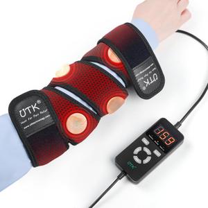 UTK Far Infrared Heating Pad, Heated Wrap with Jade for Arm Joint Elbow, FSA HSA Eligible, Fast Heating, Hotter to 159, 4H Auto Off & Memory Function, 120" Extension Cord,Birthday Gifts for Men Women