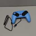 Dinosoo RGB Wireless Controller for PS5/PlayStation 5 PC, Bluetooth Controller with Turbo, Macro, Dynamic Vibration, 6-Axis Motion Control, 3.5mm Audio Jack, 1000mAh Battery, Speaker - Blue