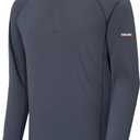 FR Shirts for Men Flame Resistant Shirt CAT2 Quarter Zip Up Pullover 1/4 Zip 5.5oz Light Weight (Large, True Navy)