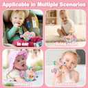 SOONYANG Montessori Toys for 1 Year Old Girl, Toddler Toys Travel Activities Busy Board Cube for 1 Year Old Girl Gifts, Sensory Toys for Baby Gifts, Learning Fine Motor Skills Toddler Girl Toys (Pink)