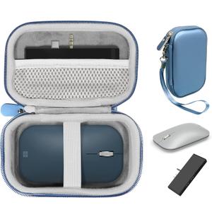 getgear Accessories case for Microsoft Surface Mouse, Arc Mouse, Surface Dock Station, Surface Go USB C hub, lso for USB C, Type C Hub Adapter, Docking Station, Multiport Adapter (Blue)
