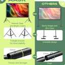 AAJK 150in Outdoor Projector Screen with Stand, Portable 16:9 4K HD Indoor Outdoor Projection Screen with Wrinkle-Free Design, Ideal for Home Theater and Backyard Cinema Includes Carry Bag