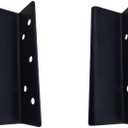Heyous 2PCS Black Metal Single Hanging Channel Brackets 98x25.5x30mm Bed Rail Hardware Accessories Stand Suitable for Attaching Fixed Footstools