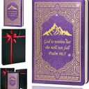 Bible Journal,Journal for Women,A5 Hardcover Leather Journal - 200 Pages Premium Paper Notebook,Christian Journal Notebook for School, Work (God is Purple)