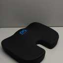 Everlasting Comfort Doctor Recommended Memory Foam Seat Cushion for Office Chairs & Car - Ergonomic Office Desk Accessories - Cushions for Tailbone Pain Relief, Sciatica (Black, Large)