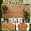 Barydat 1 Pcs 4 x 30 ft Reed Fence Roll, 85% Shade Bamboo Privacy Screen, Natural Decorative Reed Fencing for Outdoor Garden Backyard Patio Balcony