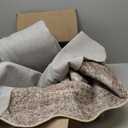 GarveeHome Scalloped Washable Rug 6x9 Rugs for Living Room Modern Brown Nursery Rug Large Area Rug for Bedroom Non Slip Throw Rugs Soft Low Pile Stain Resistant Carpet for Classroom 6 ft x9 ft Brown