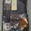 Bebonnie Women's Button Down Shirts Short Sleeve Dress Shirts Collared Work Office Blouses (Brown, L)