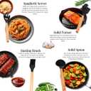 14 Piece Kitchen Utensil Set, with Wooden Handles, Includes Spatula, Whisk, Slotted Spoon - 446F Heat Resistant with Holder for Nonstick Cookware (BPA Free) (Black)