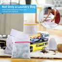 2 x 3 Pcs Mesh Laundry Bags Set for Delicates with AUTO-Lock Zipper, Lingerie Bags for Washing Delicates, Laundry Bags Mesh Wash Bags, Delicates Laundry Bag for Jeans,Blouse,Stocking,Bra(XXL,24" x 24")