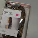 REECHO Clip in Hair Extensions - 4PCS 12" Short Curly Wavy Brown Hair Extensions with Invisible Lace Weft and Highlights