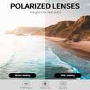 LVIOE Fit Over Glasses Sunglasses Women Men Polarized Oversized Square with UV400 Protection Shades (A01 Black Frame/ Grey Polarized Lenses)