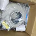 4 to 3 inch Radon Mitigation System Kit - 2 Speed Radon Fan 240CFM | 168CFM with Rubber Couplings and Air Pressure Indicator, Quiet and Energy Efficient, Fits 3” Piping