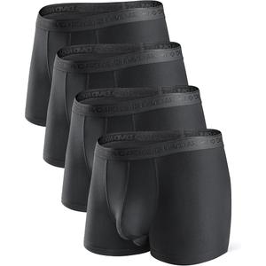 DAVID ARCHY Men's Underwear Ultra Soft Modal Dual Pouch Trunks Ball Pouch Bulge Enhancing Boxer Briefs for Men 3 or 4 Pack