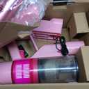 Cordless Vacuum Cleaner: Portable 6-in-1 Stick Vacuum with Anti-Tangle Brush, LED Headlight, Self-Standing, HD Display, Rechargeable Vacuum for Pet Hair, Low-Pile Carpet and Hardwood Floor-Dark Pink