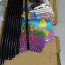 Hausse 10 Pack Reflective Pinwheels Wind Spinner, Extra Sparkly Rainbow Pinwheel with Stakes, Bird Repellent Blinder Devices Deterrent to Scare Birds Away from Yard Patio Farm Garden, Colorful