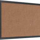 U Brands Cork Bulletin Board, 17" x 23", Black Wood Frame