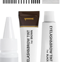 Eyelash & Eyebrow Color Kit,2 in 1 Professional Lash & Brow Color Kit Lash Color Kit with Brush Long Last Effect Up to 6 weeks,Natural,Safe & Easy Natural Brows Color DIY at Home (Black and Brown)