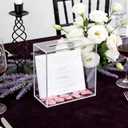 Teruntrue Clear Acrylic Wedding Card Box with Slot, Thick DIY Card Box Blank No Print, Large 10x10x5.5 Inch, for Wedding Reception Party Graduation Fundraiser Money Gift Holder Keepsake Decoration