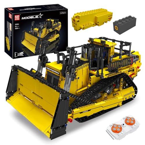 Mould King Bulldozer Technique Building Set, App-Controlled 2.4G RC Bulldozer Truck Construction Vehicle Toys with Engines, DIY Engineering Model Sets for Adults/14+(1508 Pieces)