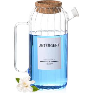 60oz Fabric Softener Dispenser,Liquid Laundry Detergent Dispenser with Lables,Laundry Detergent Container