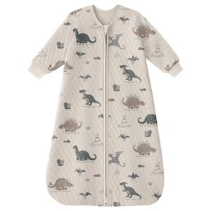 Yoofoss Baby Sleep Sack 6-12 Months 1.0 Tog Long Sleeve Sleep Sack Organic Cotton Wearable Blanket for Infants 2-Way Zipper Quilted Sleeping Sacks(Medium)