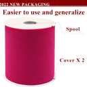 Fuchsia Tulle Fabric Rolls 6 Inch by 200 Yards (600 feet) Fabric Spool Tulle Ribbon for DIY Halloween Tutu Bow Baby Shower Birthday Party Wedding Decorations Craft Supplies