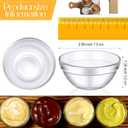 Tioncy 12 Pcs Small Glass Bowls Clear Round Pinch Bowls Stackable Ingredient Dish for Prep Containers for Spices Dipping Sauces Ice Cream Toppings Dessert Snack Candy Nuts(2.95 Inch,3 oz)
