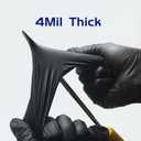 Wostar Nitrile Disposable Gloves Powder & Latex Free 4mil Touch Screen Disposable Non-Sterile Nitrile Exam Gloves, M