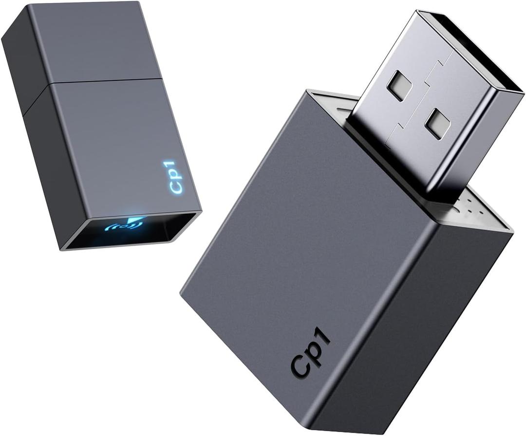 Wireless Carplay Adapter for iPhone - Plug & Play Convert Wired to Wireless CarPlay for Cars from 2016 and iOS 10+, No Latency Mini USB Type A Black