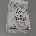 Geyee 200 Pcs Wedding Favor Treat Bags Love Is Sweet Themed Treat Paper Bags White Self Adhesive Paper Wedding Gift Supplies Candy Cookie Buffet Party Favor for Gifts, 5 x 7 Inch