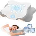 Cervical Pillow for Neck Pain Relief Pillows Support Odorless Ergonomic Neck Pillow Adjustable Orthopedic Bed Pillow for Side Back Stomach Sleeper with Pillowcase, Light Grey