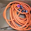 SPECILITE Garden Hose 50 ft x 5/8 in Heavy Duty, Flexible and Lightweight Water Hose, Burst 600 psi, Kink-less Hybrid Rubber Hose for Backyard, 3/4'' Brass Fittings