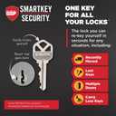 Kwikset Prescott Front Door Lock Handle and Deadbolt Set, Entry Handleset Exterior with Interior Reversible Lever, Venetian Bronze, Pick Resistant SmartKey Rekey Deadbolt Security