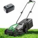 14" Cordless Lawn Mower, 20V Lightweight Push Mower with 8.0Ah Battery, Ultra-Quiet Motor for Small Yards, Lawn Care, Backyard Maintenance