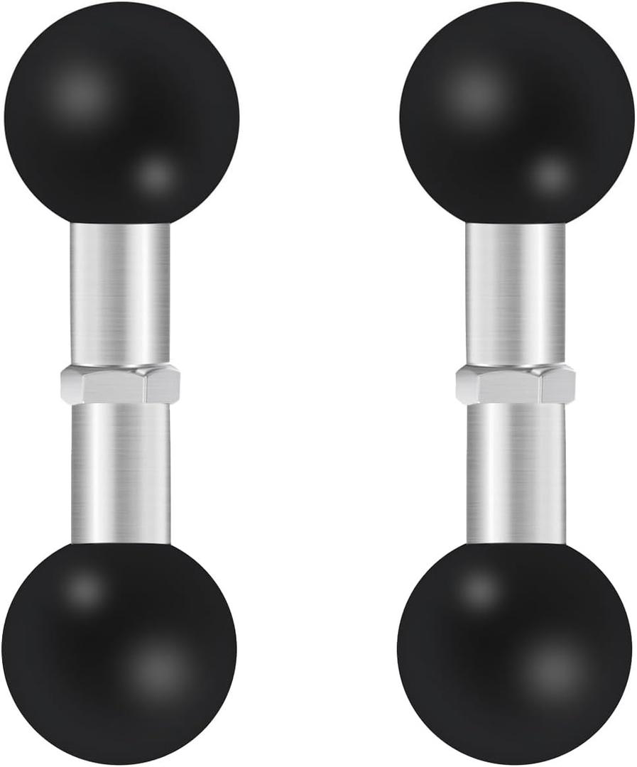 1" Double Ball Adapter Extension Bar Compatible with RAM Mounts B Size for Standard Double Socket Arms