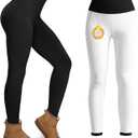 YUDSUD Thick Fleece Lined Leggings for Women Tummy Control High Waisted Workout Thermal Warm Soft Yoga Pants for Cold Winter (X-Small, Black)