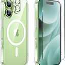 for iPhone 17 Case Clear,Magnetic iPhone17 Case with Screen Protector & Camera Protector [Compatible with MagSafe], Shockproof TPU Cover for iPhone 17-Transparent