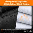Heavy Duty Mini Excavator Cover, 6-Layer 600D Oxford Fabric with Inner Cotton Split Design for Better Fit, Waterproof All-Weather Machine Protection for 1 Ton Mini Excavator 0.9-1.5Ton