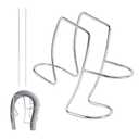 Washing Machine Drain Hose Holder With Cable Ties, Adjustable Clamp Hook, Stainless Steel Laundry Tub Guide Clip Fits Most Hoses (Silver)