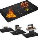 65 x 48 inch Under Grill Mats for Outdoor Grill - Fireproof Grill Mats for Outdoor Grill Deck and Grass Protector - Water Resistant & Oil Proof- Easy to Clean Fire Pit Mat, Fireplace Mat
