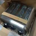 Cuisinart 4 Slice Compact Stainless Steel Toaster with Extra-Wide Slots for Bread, French Toast, Bagels & Pastries, Defrost & Reheat Functions, CPT-180P1, Brushed Stainless, Removable Crumb Tray