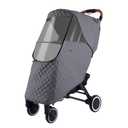 Winter Stroller Rain Cover Warm Stroller Weather Shield Universal Stroller Accessory,Protect from Rain Snow Dust Sun (Dark gray)