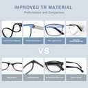 EASY READ 2 Pairs TR90 Bifocal Reading Glasses for Men,Rectangular Sport Blue Light Blocking Readers with Spring Hinge