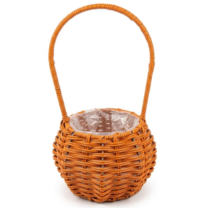 Woven Basket Portable Decorative Flower Basket for Wedding Gift Storage and Rustic Home Decor