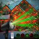 NUR Christmas Projector Lights Outdoor, Waterproof Christmas Light Projector with 24 Christmas Decorative Patterns, Remote Control with Timer, Holiday Projector Lights for Outdoor Garden Patio Wall