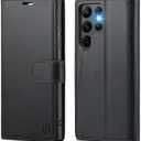 FLIPALM Wallet Case for Samsung Galaxy S22 Ultra, RFID Blocking Credit Card Holder, PU Leather Folio Flip Kickstand Protective Shockproof Cover for Samsung S22 Ultra (Black)