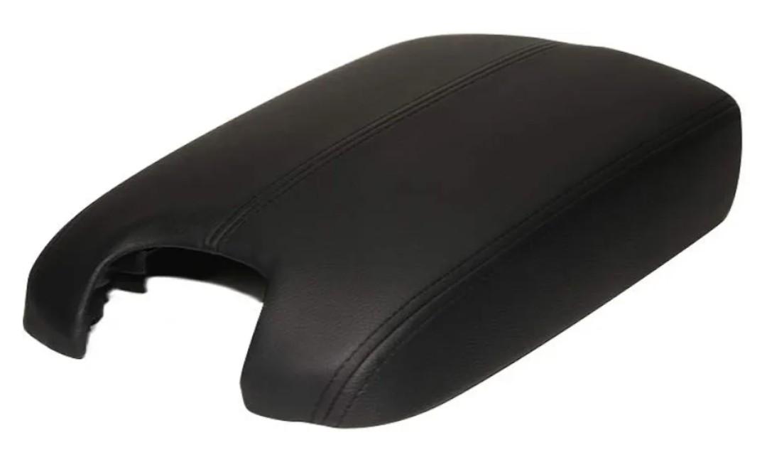 A ABIGAIL Center Console Armrest Cover for 2008 2009 2010 2011 2012 Honda Accord Auto Leather Suture Console Lid Cover Replacement (Black)